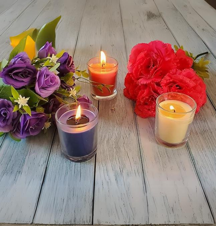 LAH Set of 6 Fragrance Votive Glass Candles | 3